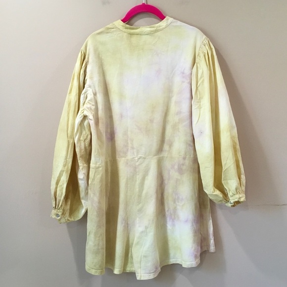 NEW zara romper tie dye yellow Oversize size s - Picture 5 of 11